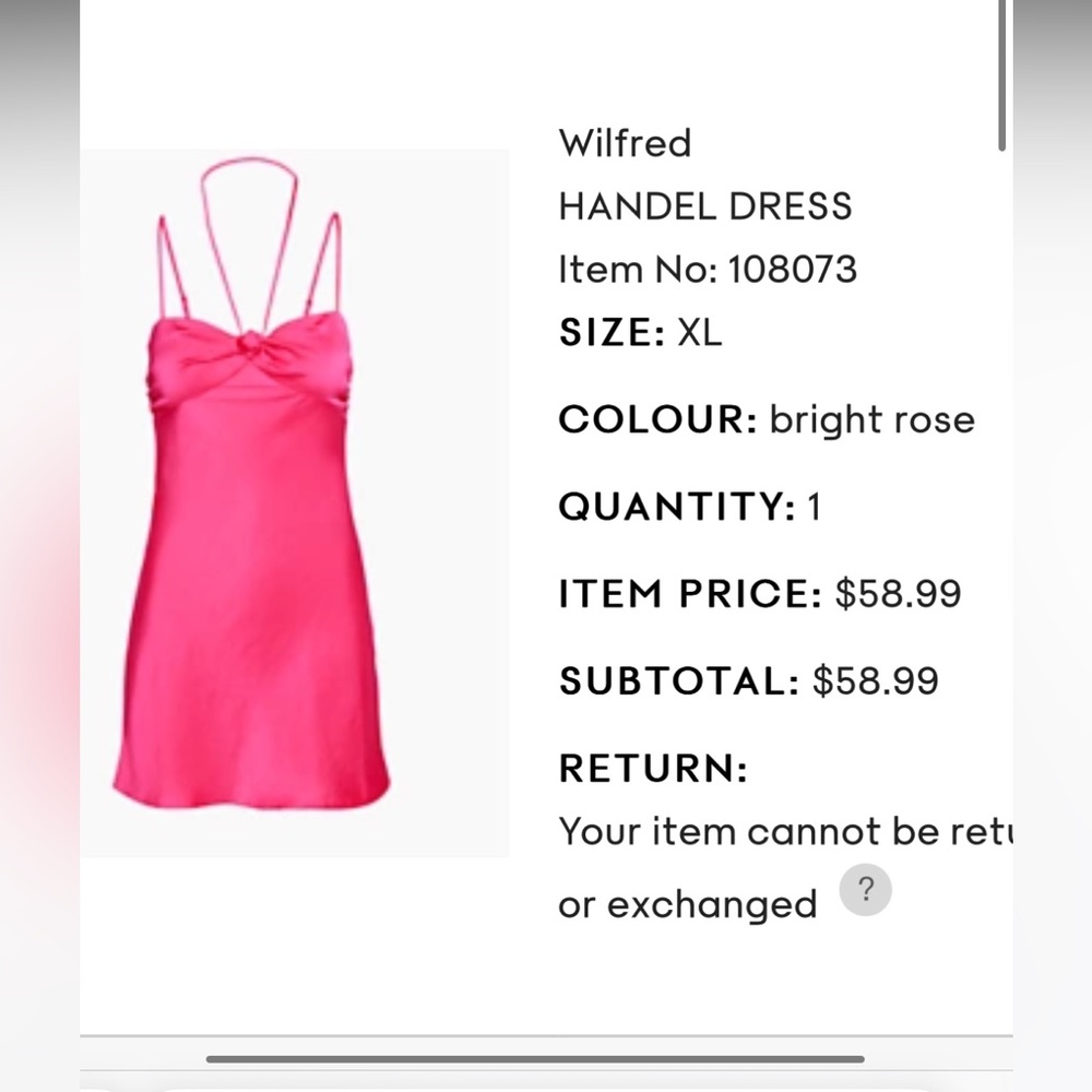 Wilfred Handel pink mini dress - Picture 4 of 8